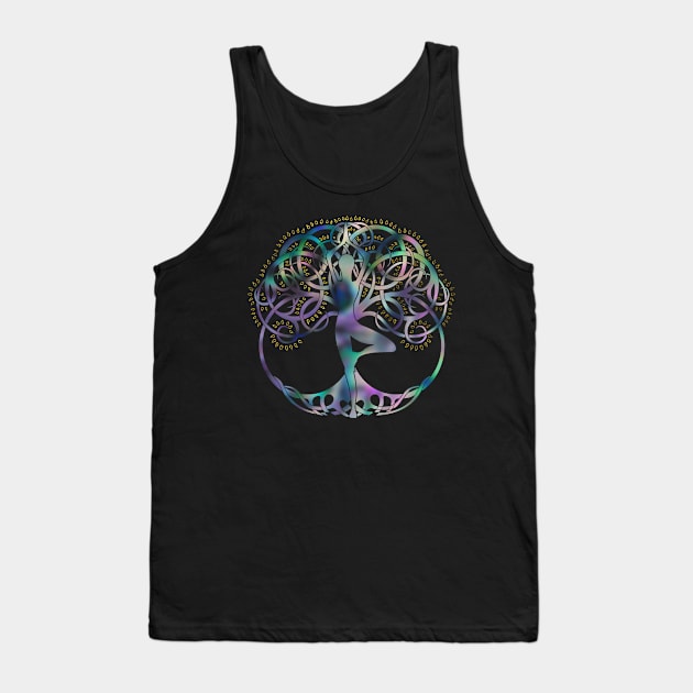 Glowing symbol for Vriksasana - Yoga Tree pose Tank Top by Nartissima